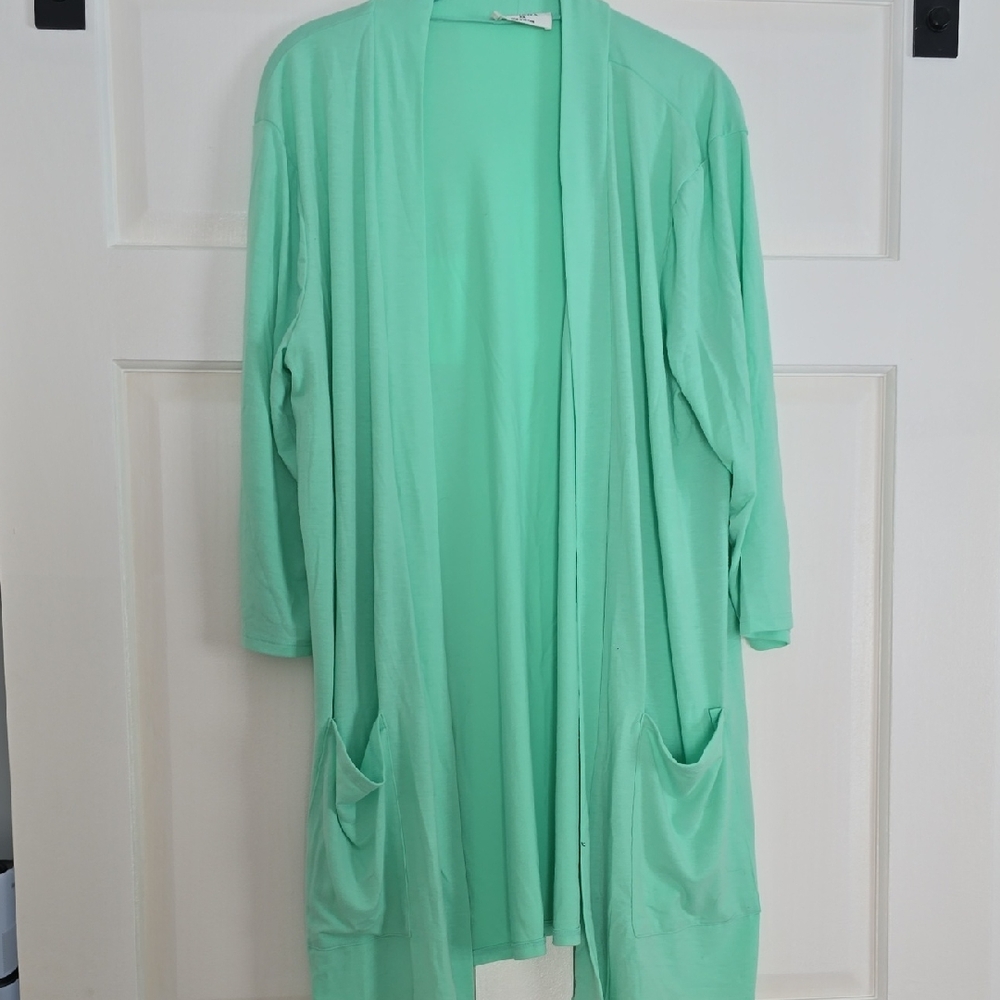 Zenana Outfitters Mint Green Cardigan